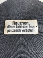 Rauchen polizeilich verboten, altes Emailschild, Emailleschild Nordrhein-Westfalen - Steinheim Vorschau