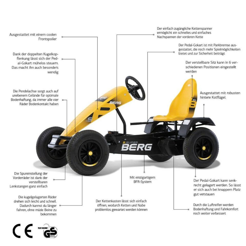 Pedal-Gokart 5-99 Jahre BERG XL B.Super Yellow BFR-3 3-Gang in Kupferzell