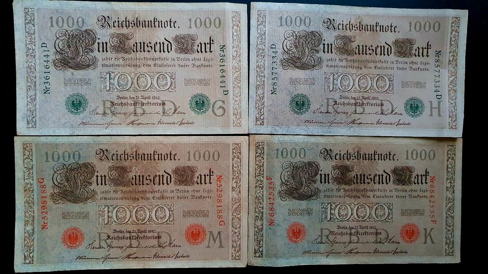 Reichsbanknoten in Klingenthal