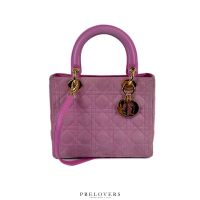 DIOR Tasche LADY DIOR mittelgross Rosa / Pink Velour Leder Hamburg-Nord - Hamburg Uhlenhorst Vorschau