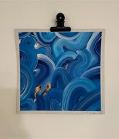 Acrylbild/ Koi Fische/ Zeichnung/ dynamisches Gemälde Niedersachsen - Quakenbrück Vorschau