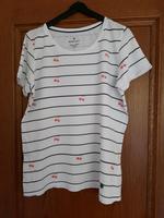 Shirt, Kurzarm, "BASEFIELD ", Gr. 42, weiß gemustert mit roten Ki Nordrhein-Westfalen - Verl Vorschau
