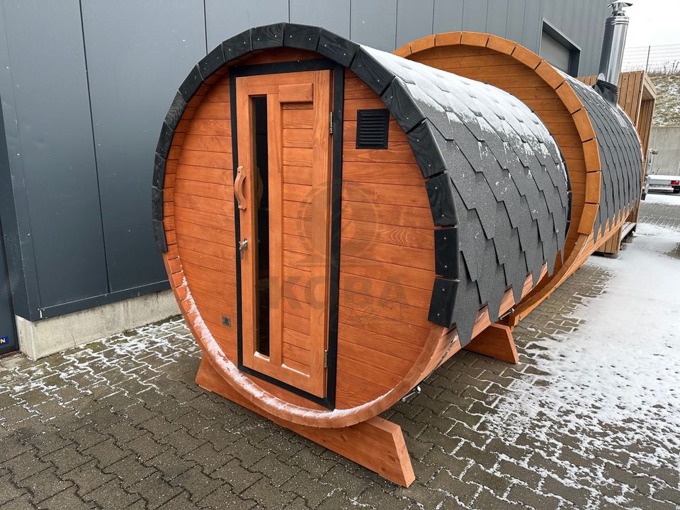 KOBA Fass Sauna Small - Mini | Ø 180 cm Gartensauna isoliert in Eichenzell