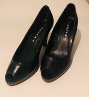 Pumps Peeptoes Gr. 38 Leder schwarz Bayern - Rammingen Vorschau