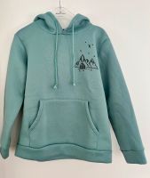 Grüner Hoodie Kapuzenpulli Pullover mit Bergmotiv Gr. S Bayern - Pullach Vorschau