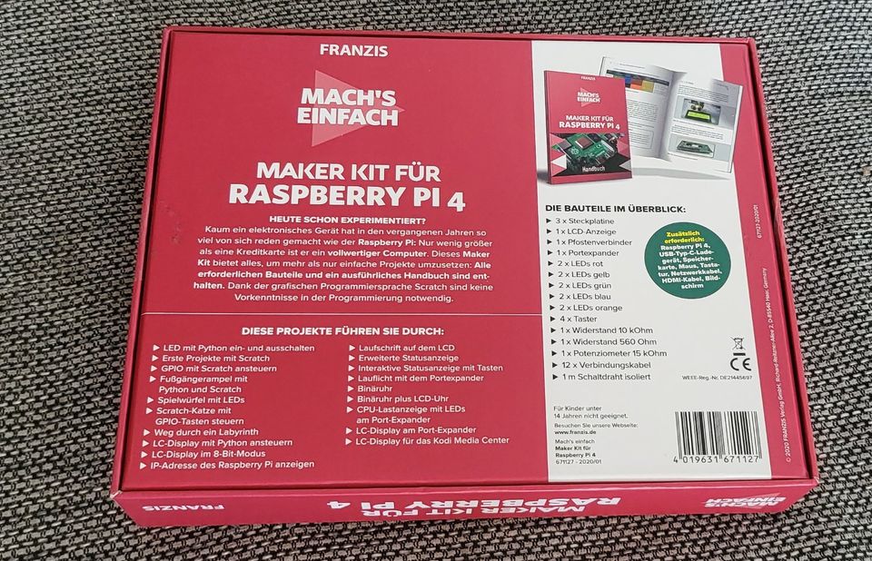 Mach es einfach, Maker Kit für Raspberry Pi 4 Franzis in Laatzen