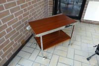 Tisch 60er 70er Jahre Mid Century Teak Holz Chrom Rollen Aachen - Laurensberg Vorschau