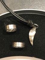 Fossil Steel Halskette Kette mit Lederband & 2 Ringe Edelstahl Nordrhein-Westfalen - Euskirchen Vorschau