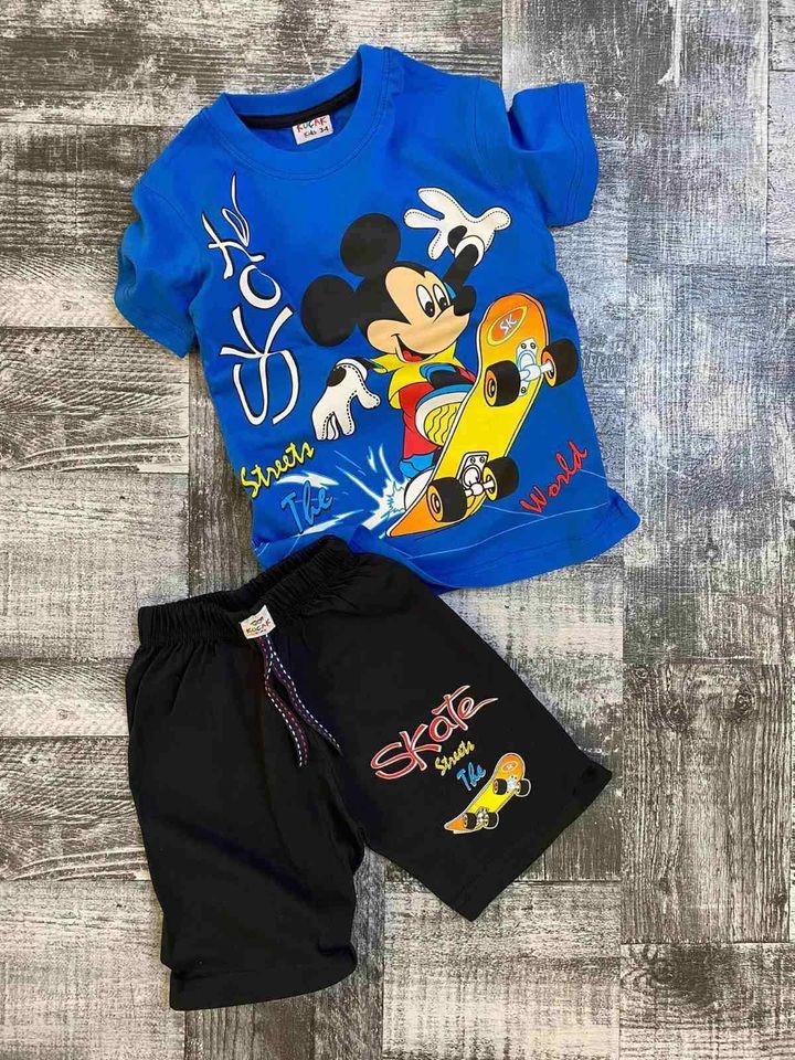 Micky Maus Mouse Mickey Set Shorts Shirt Hose Gr 110 116 NEU in München