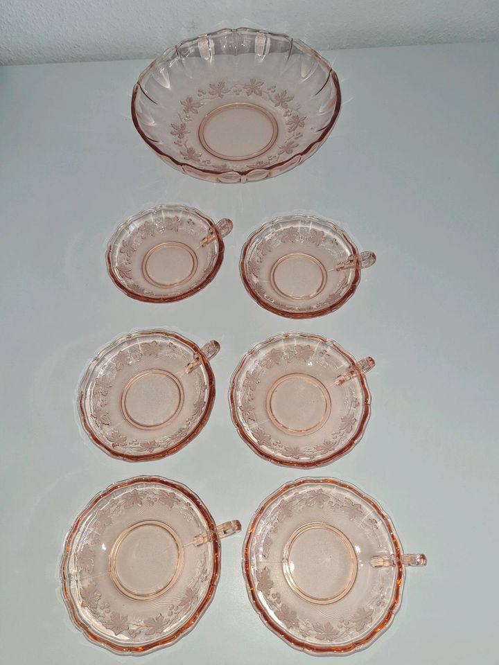 Vintage Rosalin Glas Dessertschalen aus Nachlass in Florstadt