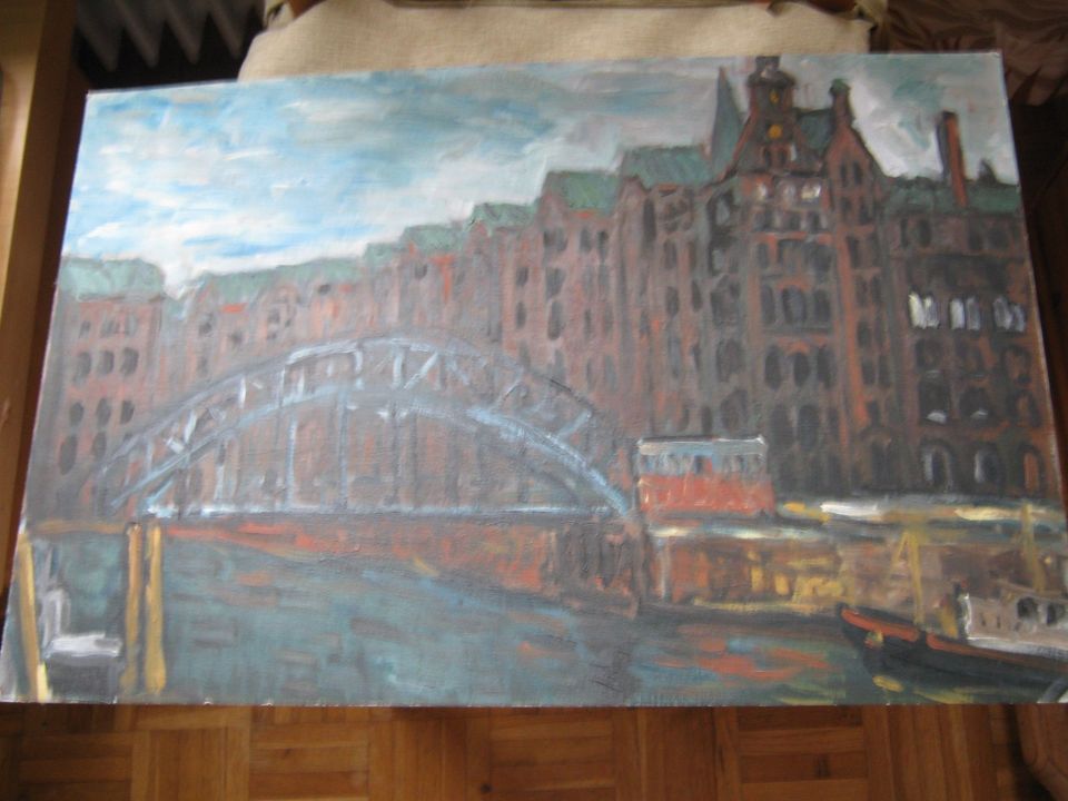 Traumhaft schönes Gemälde von der Speicherstadt 60 x 40 cm in Hamburg