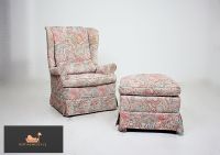 Vintage Sessel Rosen Landhaus Hocker Antik 70er Sofa Couch Stoff Nordrhein-Westfalen - Lage Vorschau