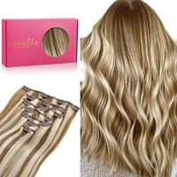 WENNALIFE Clip in Extensions Eechthaar, 35cm 14 Zoll 120g 7pcs As Hessen - Körle Vorschau