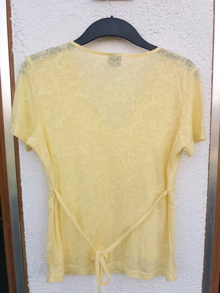 Zagora T-Shirt Sommertop Muster Gelb Motiv kurzarm Top in Mötzingen