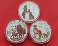 3 Silbermünzen Lunar Tiger Hase Ochse GRATIS VERSAND Farbe color Baden-Württemberg - Bietigheim-Bissingen Vorschau