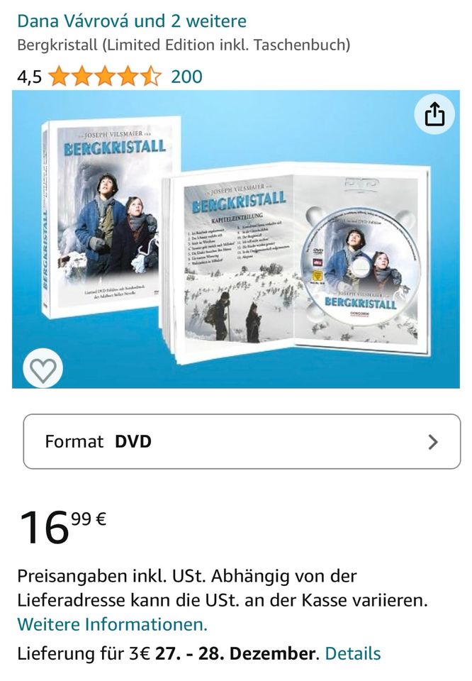 DVD Bergkristall Limited Edition mit Sonderdruck in Haynrode