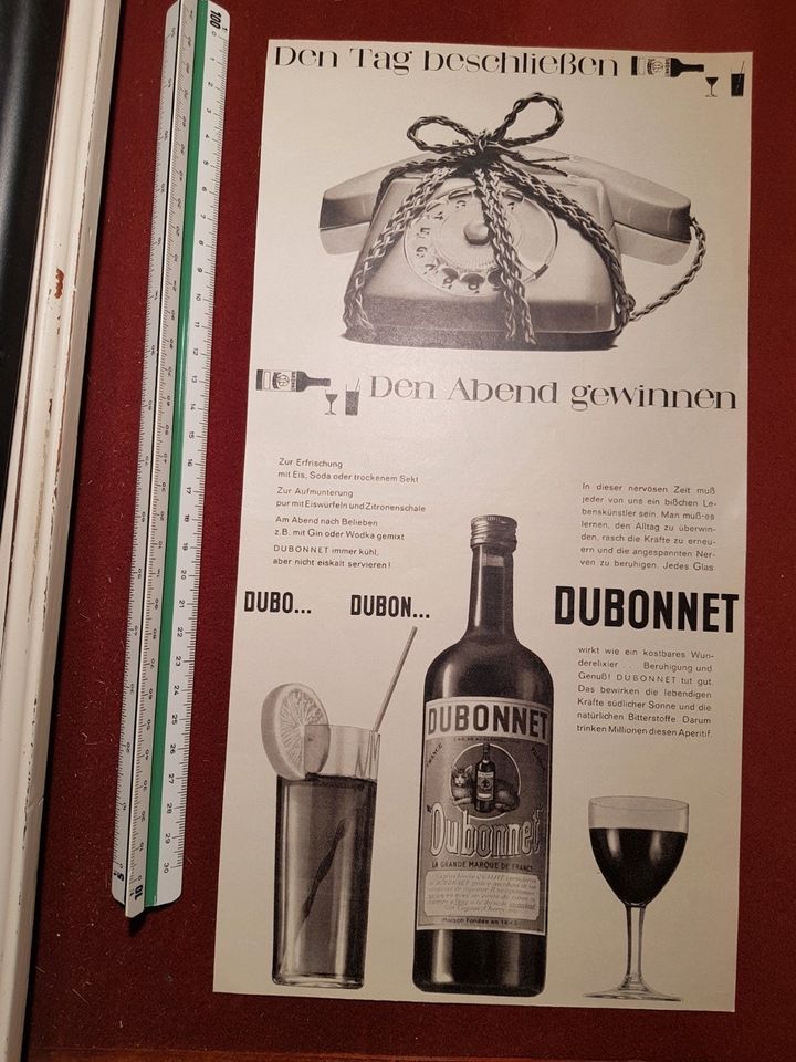 Dubonnet der französische Aperitif - Anzeige aus Quick 1962 in Stuttgart