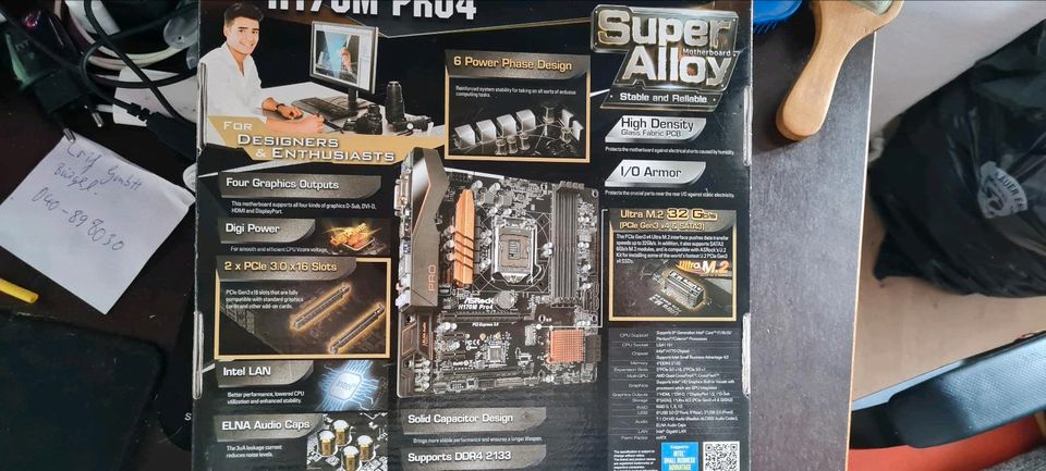 Karton von  ASRock H170m Pro 4 in Hamburg