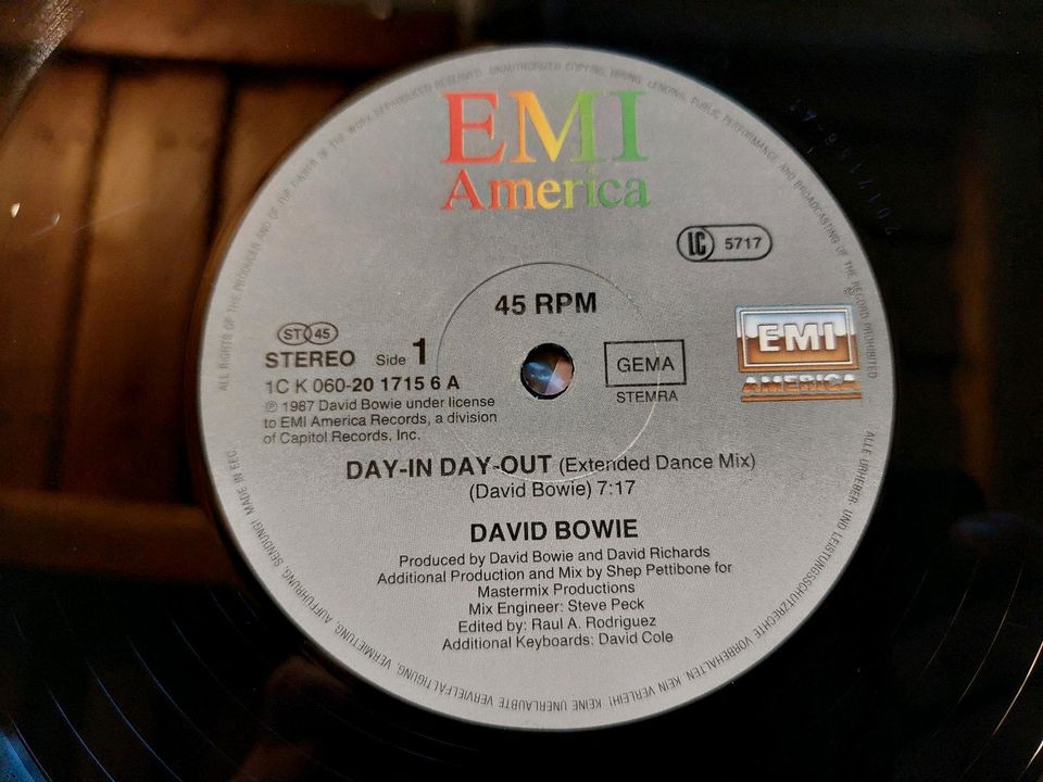 David Bowie Day In Day Out Maxi Vinyl Single Schallplatte in Saldenburg