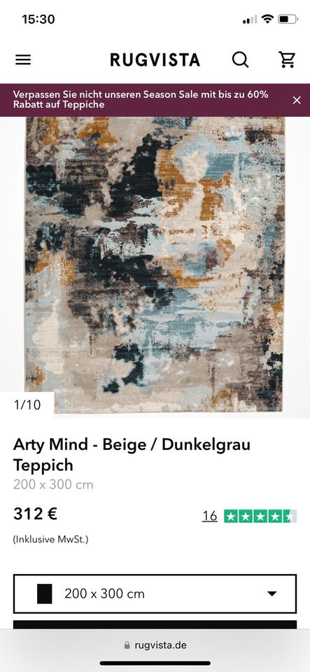 Arty Mind Teppich 300x200 in Hannover