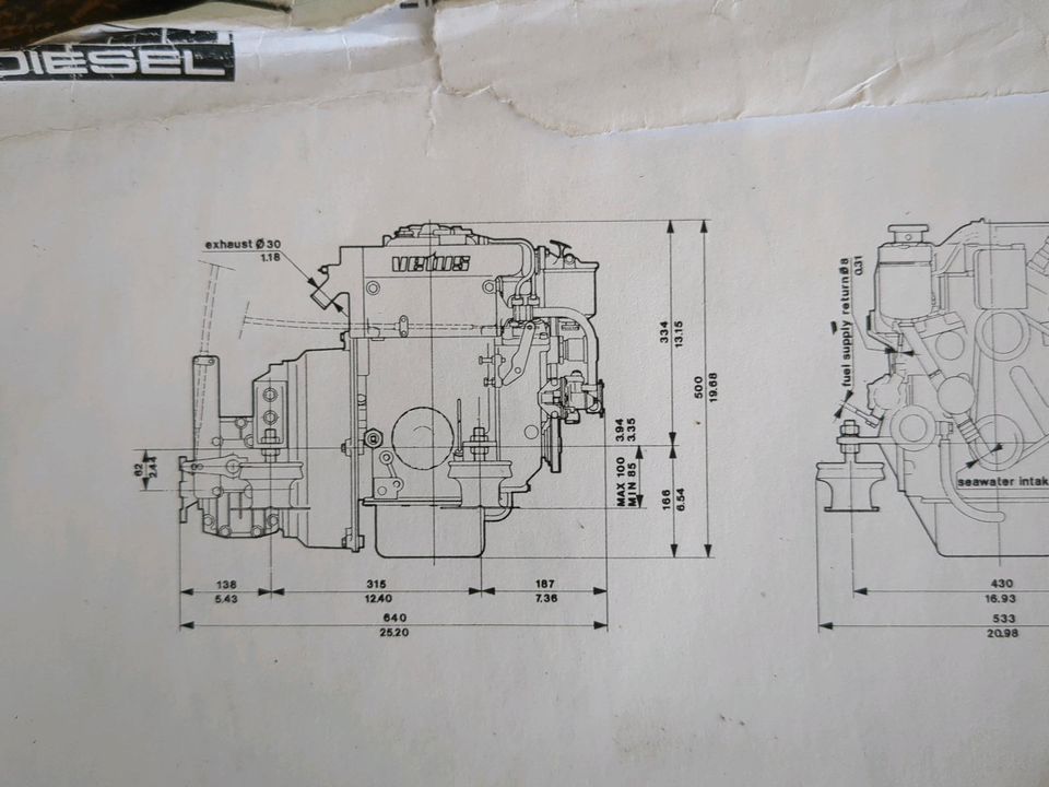 VETUS Bootsmotor Diesel  Motor mit Getriebe Vetus M2.05 in Kaiserslautern