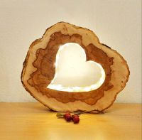 Lampe aus Holzscheibe "Apfel" Deko Herbst Winter LED Beleuchtung Baden-Württemberg - Rechberghausen Vorschau