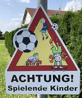 Achtung Spielende Kinder Schild Aluverbund 2mm Bayern - Thyrnau Vorschau