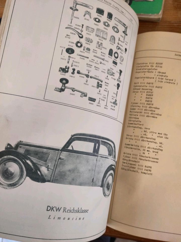 Ersatzteilkatalog DKW 1935 1937 svensk in Weißenberg