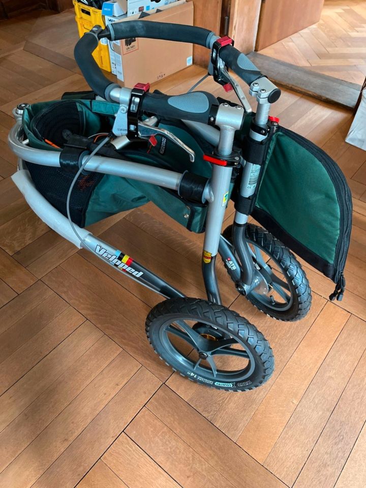 Rollator / Gehwagen - Trionic Veloped Jakt 14"er (Größe M) grün-schwarz-orange in Detmold