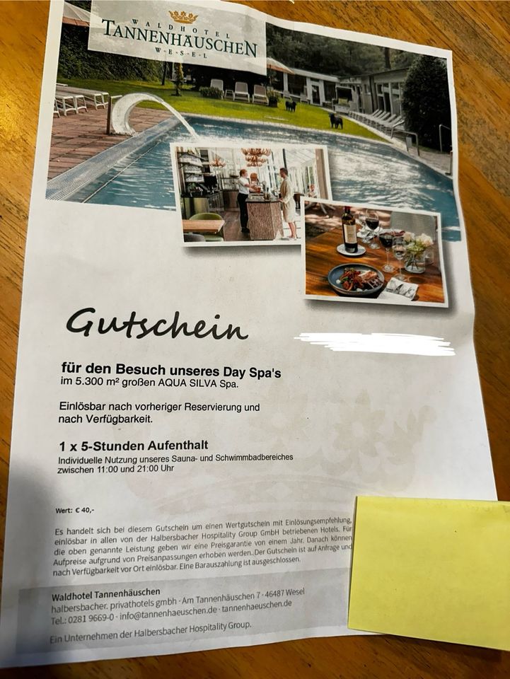 40€ Gutschein für DaySpa im Waldhotel Wesel in Straelen