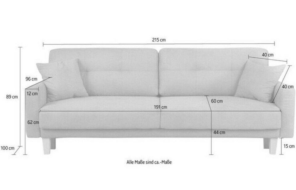 Couch 2-Sitzer, Sofa in Farbe Flamingo  /  Rosa in Bergisch Gladbach