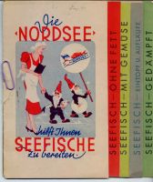 2 Werbehefte der Restaurantkette NORDSEE mit Fischrezepten 1941 Brandenburg - Panketal Vorschau