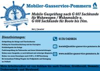 Mobile Gasprüfung/Wartung nach G608 Sachkunde für Boote bis 24m Mecklenburg-Vorpommern - Ziethen Vorschau