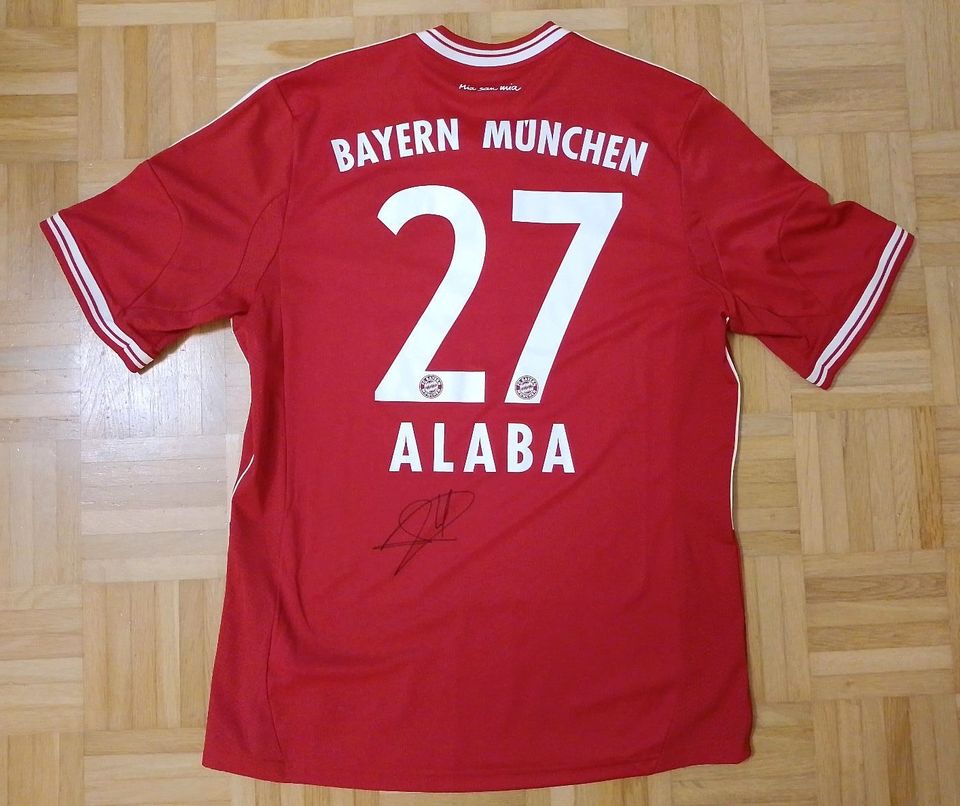 FCB FC Bayern Trikot David Alaba signiert Untetschrift/Autogramm in Wenzenbach