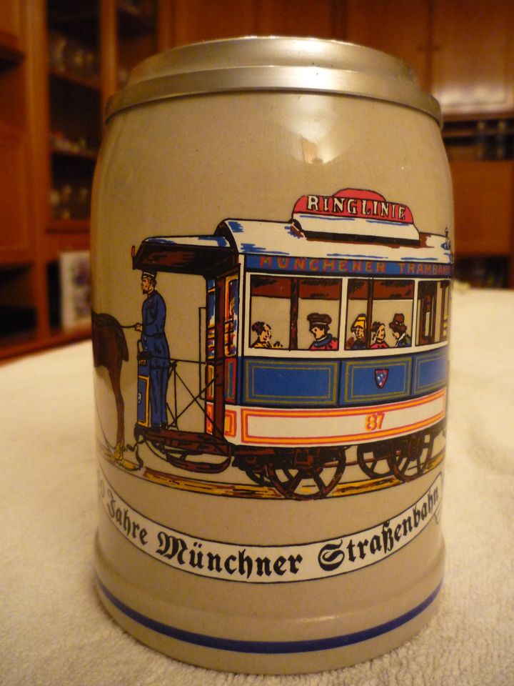 Bierkrüge Münchner Straßenbahn/Trambahn in Immenstadt