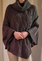 Poncho H&M aubergine S M 36 38 mit Wolle Mohair top Freiburg im Breisgau - Wiehre Vorschau