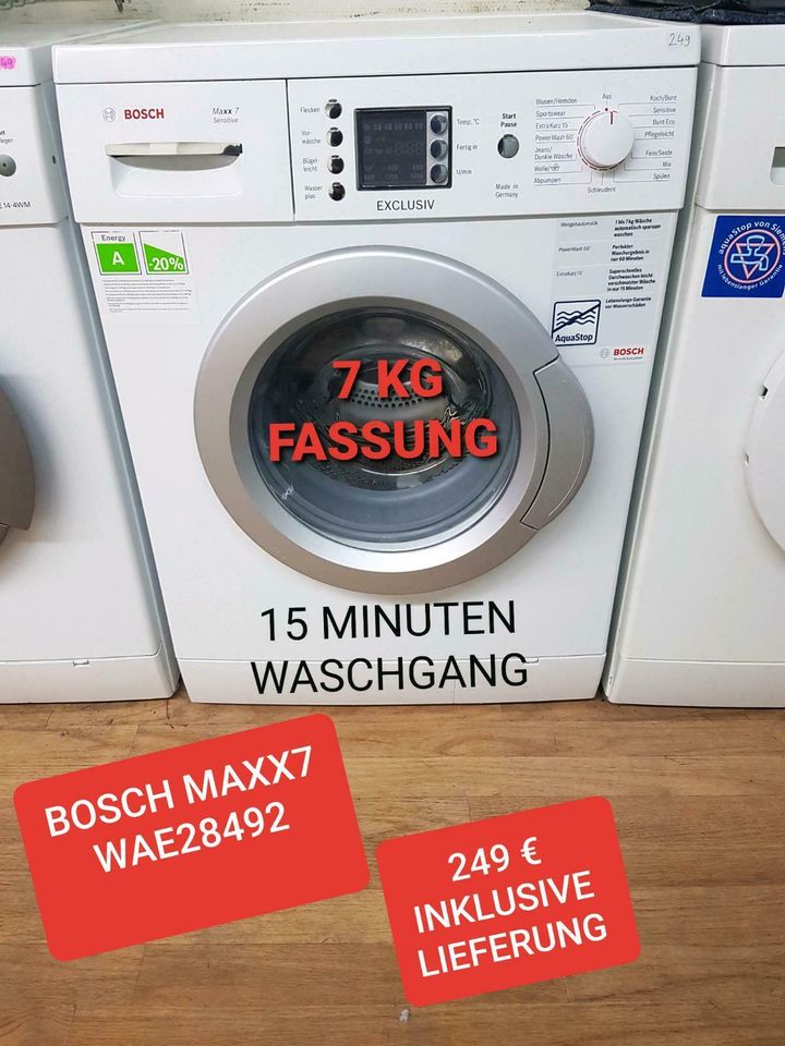 WASCHMASCHINE SIEMENS BOSCH MIELE +1 JAHR GEWÄHRLEISTUNG in Hamburg