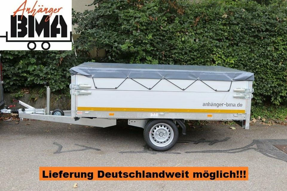 EDUARD Anhänger Hochlader 260x150x30 1500kg mit Aufsatz & Plane in Mühlhausen im Täle