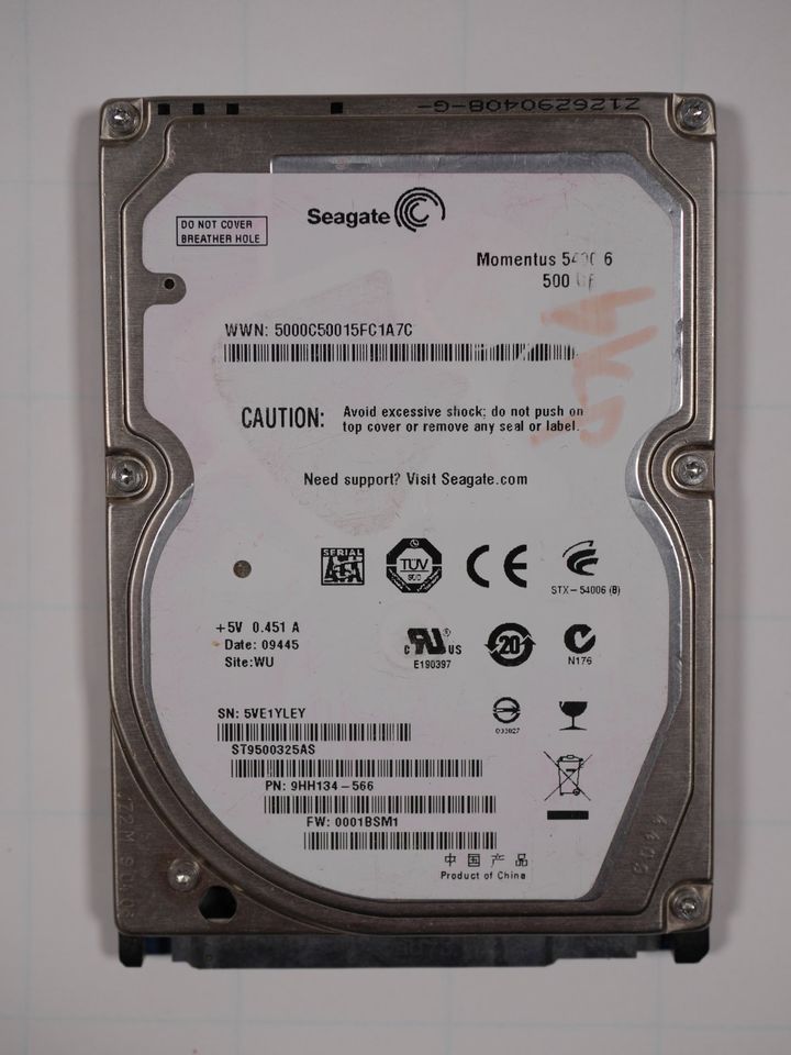 Seagate Momentus 5400.6 SATA-Festplatte 500 GB 2,5 Zoll in Berlin