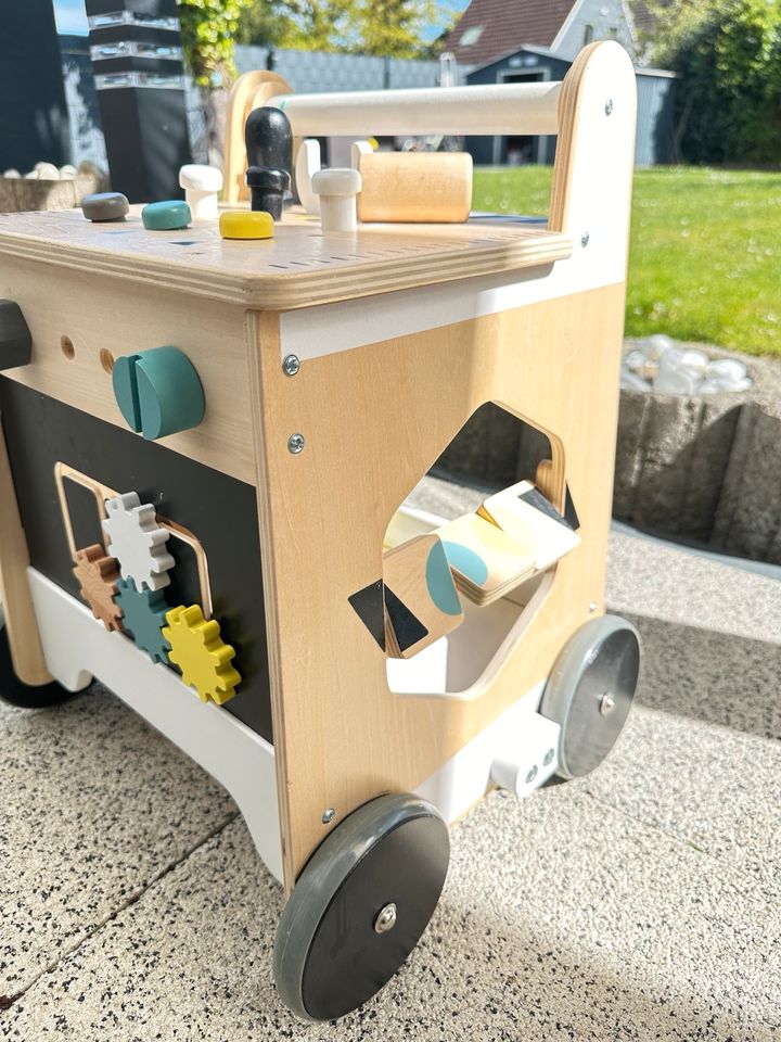 Verbautet Lauflernwagen mit Werkzeug, Holz FSC® - natur/schwarz in Hilden