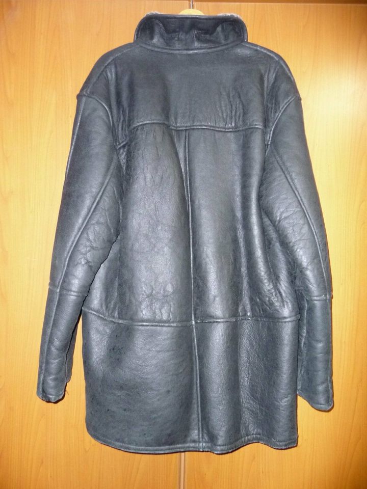 echt Herren Wildledermantel, schwarz, echt Lammfell Gr-54, XL-TOP in Lingenfeld