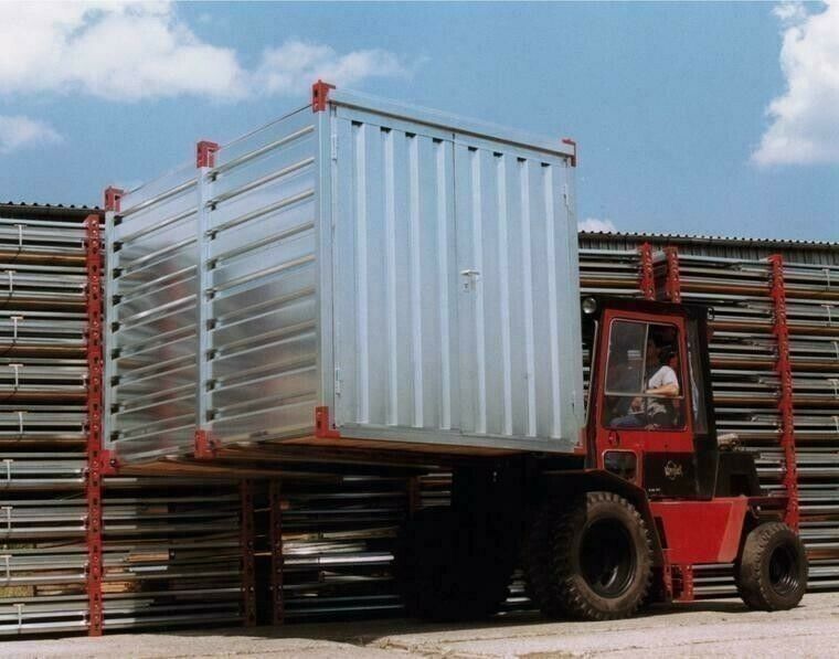 6x2m Schnellbaucontainer 2 flgl. Tür mit Holzboden Lagercontainer in Offenbach