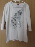 Shirt von Olsen Gr 44 in weiß mit Druckmotiv Thüringen - Schleusingen Vorschau