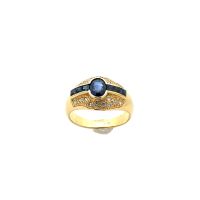 14 kt Gold Ring mit 1.5 ct Saphire und 0.25 ct Diamanten Baden-Württemberg - Leimen Vorschau