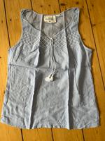 Hellblaues Sommertop von H&M mit weißen Verzierungen Baden-Württemberg - Heidelberg Vorschau