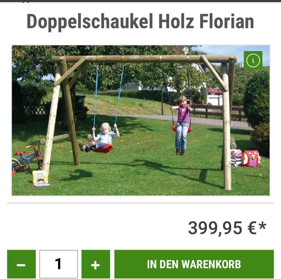 Schaukel ,Doppelschaukel  Holz, NEU,NP 399€ in Hamburg