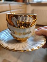 Schöne Tasse mit Goldrand und Unterteller Bayern - Waging am See Vorschau