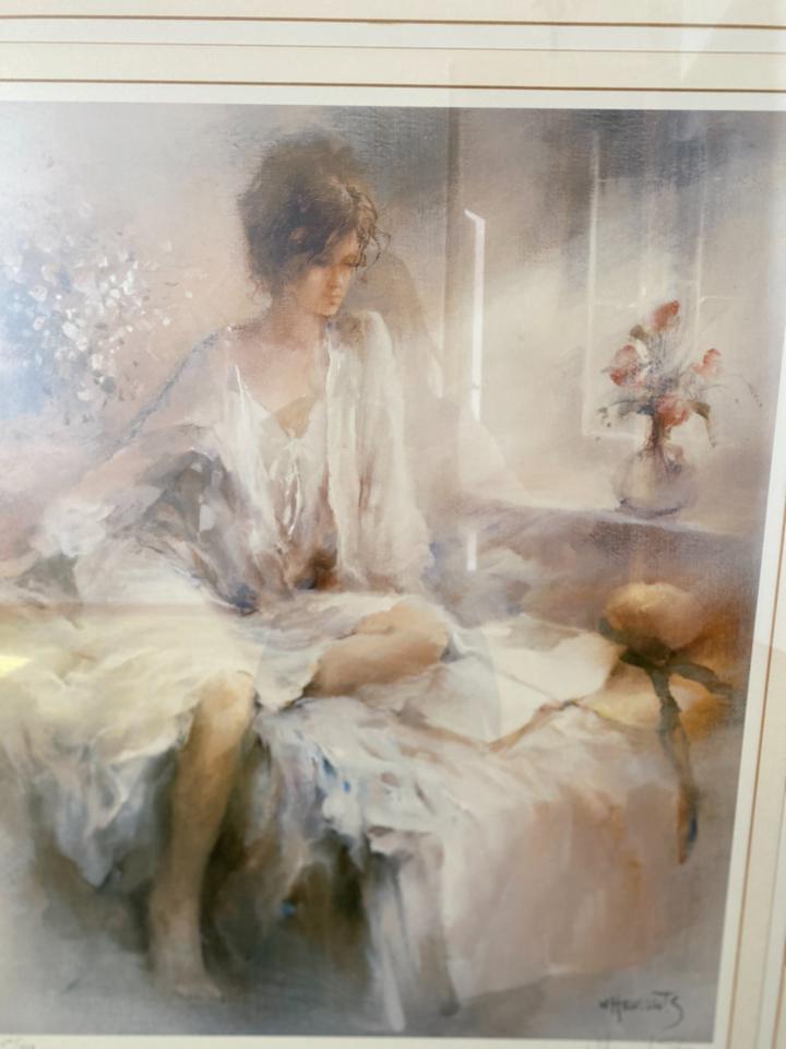 nummerierter signierter Kunstdruck Willem Haenraets gerahmt in Würselen