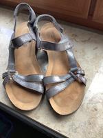 Damen Sandale Sandalette Gr. 41 Silber Leder neu Bayern - Rain Lech Vorschau