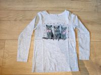 neuw. Langarmshirt Gr. 122 grau Katzen Oberteil Mädchen Kinder Dortmund - Lütgendortmund Vorschau